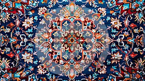 Traditional Turkish-Persian carpet, its design and texture brought to life in stunning clarity photo