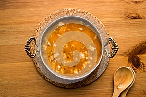 Traditional Turkish Soup Kelle Paca.