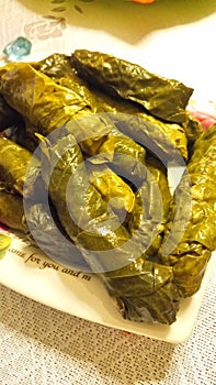 Traditional Turkish Stuffed leaves dolma