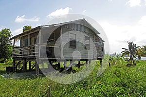 Traditional typical carribean house in Belize