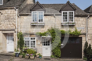 Traditional and typical cottages of Painswick known as the Queen of the Cotswolds.