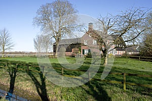 Traditional typical dutch farm