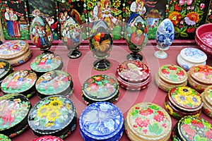 Traditional Ukrainian craft souvenirs photo