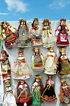 Traditional Ukrainian home-made rag dolls