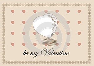 Traditional Valentine Day Heart Greeting Template
