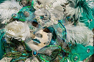 Traditional venetian carnival costume mask