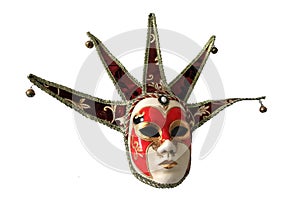 Traditional Venetian mask isolated on a white background