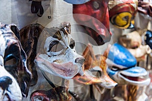 Traditional Venetian Masks for Carnival of Venice, Italy