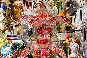 Traditional Venetian Masks for Carnival of Venice, Italy