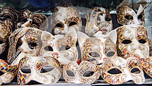 Traditional Venetian Masks for Carnival of Venice, Italy