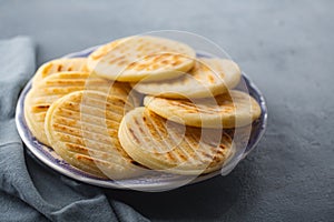 Traditional Venezuelan food arepa made from cornmeal