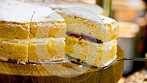 Traditional Victoria sponge cake photo