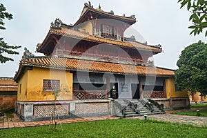 Traditional vietnamese building in Hue imperial city, Vietnam.