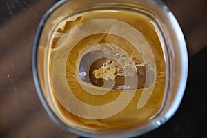 Traditional Vietnamese Iced Coffee Close up