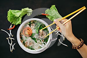 Traditional vietnamese street food