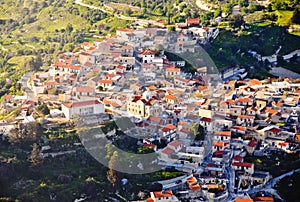 Traditional village aerial view