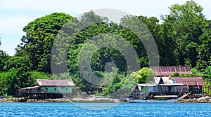 Waterfront settlement on Flores photo