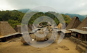 Traditional village Bena on Flores Island Indonesia