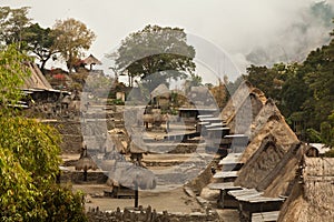 traditional village Bena on Flores Island Indonesia photo