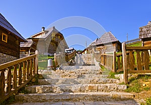 Traditional village Drvengrad Mecavnik - Serbia photo