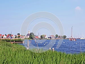 The traditional village Durgerdam at the IJsselmeer in Nethe