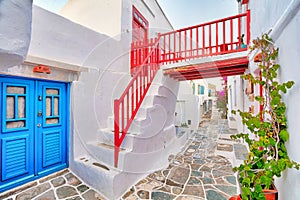 The traditional village Kastro of Sifnos island, Greece photo