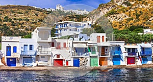 traditional village Klima. Milos island