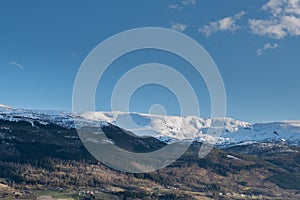 Traditional village with nature mountain view