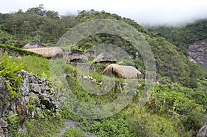 Traditional village in Papua, Indonesia.