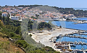 Traditional village of Pylos, at Greece photo