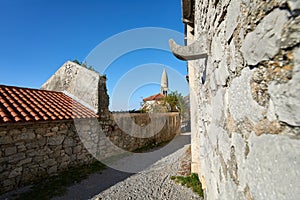 Traditional village on slovenian Karst, Stanjel, Slovenia, Europe photo