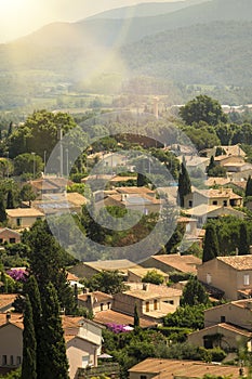 Traditional village in the Toulon region, in the south of France