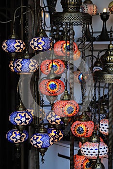 Traditional vintage Turkish lamps lights