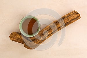 Traditional visionar medicine drink ayahuasca