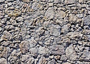 Traditional wall of volcanic stones at Jeju island