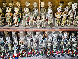 Traditional water puppet dolls in Hanoi, Vietnam
