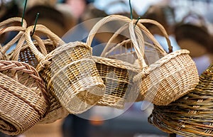 Traditional wicker baskets