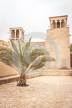 Traditional wind towers in old Dubai