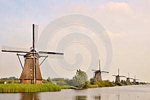 Traditional Windmill in Kinderdijk