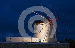Traditional windmill at Mykonos