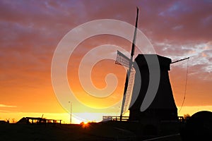 Traditional windmill in Netherlands