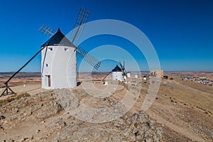 Traditional windmills in Consuegra village, Spa