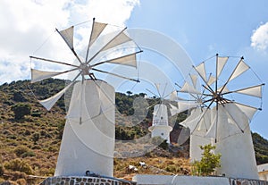 Traditional windmills at Crete, Greece