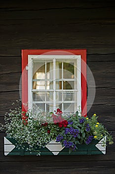 Traditional window on a Styrian house