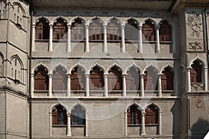 Traditional Windows in Feltre, Veneto, Italy
