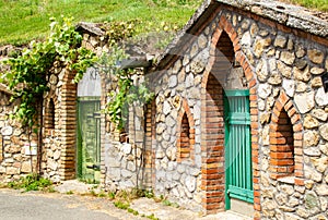 Traditional Wine Cellars - Vrbice, Czech Republic, Europe