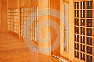 Traditional wood of japan style,texture of Japanese wood Shoji,Interior decoration Japanese style