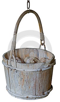 Traditional wooden bucket