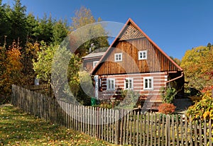 Traditional wooden cottage photo