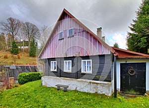 Traditional wooden cottage in Czech republic